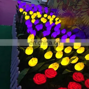New Solar LED Dream Lantern Tulip Light Outdoor Waterproof Lawn Light LED Easy Light thumbnail-5