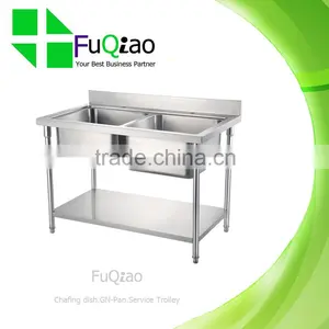 Wholesale Kitchen Stainless Steel Sink Work Table for Restaurant Hotel Family thumbnail-1
