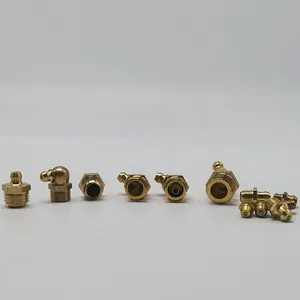 Brass Straight Grease Fitting M8x1mm Metric Thread Hydraulic Grease Fitting thumbnail-5