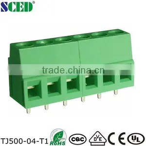 PCB Euro Terminal Blocks Raising Clamp Screw Series Pitch 5.0mm, 300V 10A TJ500-04-T1 thumbnail-1