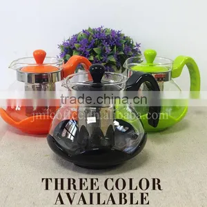 Colorful PP Plastic Glass Teapot With Stainless Steel Filter thumbnail-2