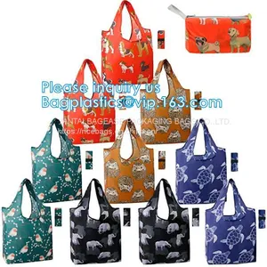 Vegetable Durable Heavy Duty Oxford Polyester XLARGE CAPACITY T-Shirt 201D Polyester Eco Shopping Big Tote Bag thumbnail-1