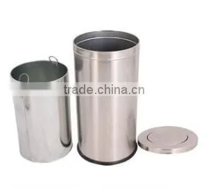 Wave Cover Stainless Steel Trash Can thumbnail-3