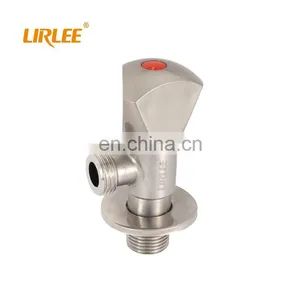 LIRLEE Durable Factory Price Full Turn Bathroom Stainless Steel Angle Valve 1/2 thumbnail-2