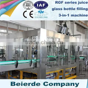 3000 Bottles per Hour Juice Glass Bottle Hot Filling Machine thumbnail-1