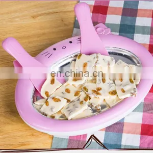 Amazon Manual Portable Homemade Home Use Mini Yogurt Rolled Ice Cream Maker With 2 Spatulas for Kids thumbnail-2