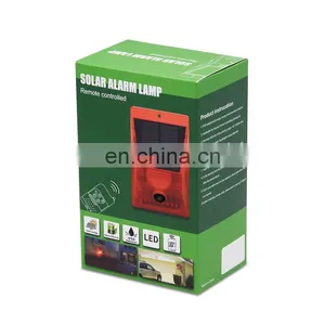 Solar Alarm Lamp Warning Sound 129dB Loud Siren Strobe Farm Orchard Light NEW thumbnail-5