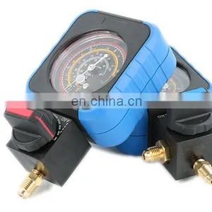 Conjunto de manômetros de coletor único de latão com vidro de inspeção para sistema de refrigeração do ar-condicionador CT-467 com R134A, R22, R12, R502, R410A, R404 thumbnail-2