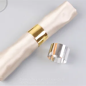 Simple Gold Silver Round Napkin Ring For Wedding Event And Home Decoration thumbnail-4