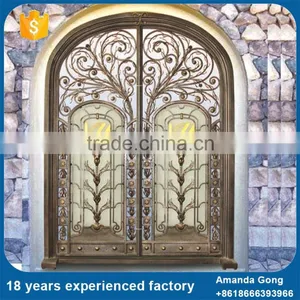 Top Quality Best Selling Double Wrought Iron Inserts For Entry Doors thumbnail-1