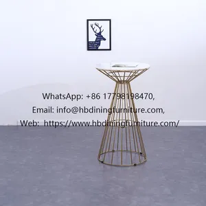High Iron Legs MDF Round Tables thumbnail-1
