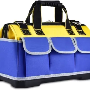 22-inch Wide Mouth Tool Bag Heavy Duty - Waterproof Large Tool Organizer Bag thumbnail-1