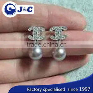 Real Nature Back Pearl Earring,pearl Eardrop,pearl Ear Stud thumbnail-4