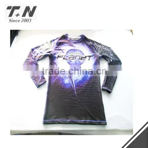 Custom Sublimation Printed Long Sleeve Rash Guard thumbnail-1