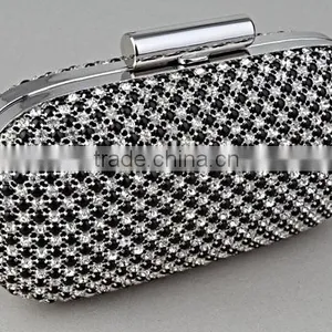 Fashion Mesh Crystal Ball Elegant Clutch Evening Handbag for Party thumbnail-1