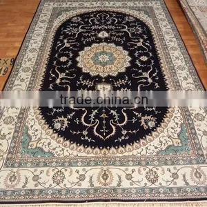 6X9ft Hand Knotted, Double Knots, Silk Persian Carpets and Cheap Cotton Rugs thumbnail-6