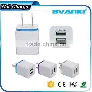 New Products 2016 Universal 2.1A Small Fast Selling Items Travel Wall Charger 2 Usb Port Home Charger With Aluminum Rim Quality Choice thumbnail-1