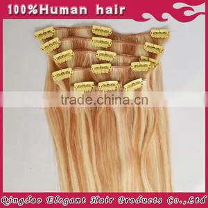 70 300g Excellent Hot Sale Human Clip in Human Hair Extensions 300g thumbnail-2