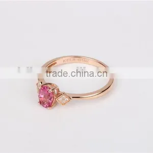 Factory Wholesale 18k Fancy Gold Gemstone Engagement Jewelry Ring Design Samples thumbnail-3