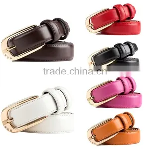 Fashion Metal Pin Buckle Genuine Leather Women Belts thumbnail-1