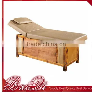 OEM Beauty Salon Equipment Professional Nugabest Massage Bed Wooden Portable Foldable Folding Massage Table Couch Bed thumbnail-1