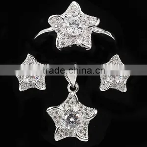 Handmade 925 Sterling Silver Jewelry Wholesale Star Jewelry Set thumbnail-1