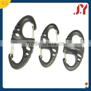2016 Hot Sale s Biner Carabiner for Keychains,double Spring Hook, Plastic Carabiner Clips thumbnail-4