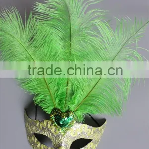 Wholesale Venetian Mask Ostrich Feather Decoration And Halloween Accessories thumbnail-1