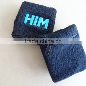 Logo Embroidered Cheap Cotton Wristband Wholesale thumbnail-5