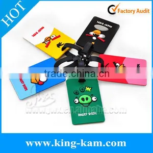 Custom Design FDA Silicone Embossed Luggage Tag Blank Name Tag for Promotion thumbnail-1