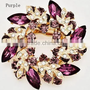 2015 Fashion High Quanlity Crystal Chinese Redbud Flower for Elegant Lady Brooch thumbnail-3