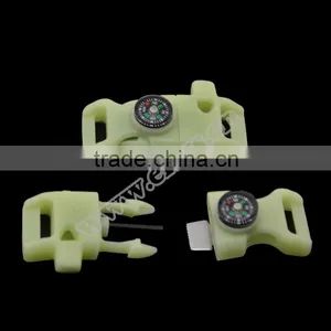 1/2"Fire Starters Whistle Compass Buckle for Paracord Bracelet the New for 2016 Quality Choice thumbnail-4