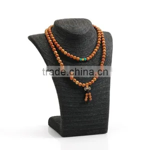Custom High End White Hessian Jewelry Display Bust For Necklace thumbnail-2