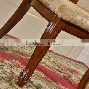 Home Commonly Used Table Chairs Set Wood Frame Fabric Side Chairs thumbnail-4