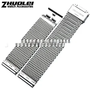 Milanese Classic Buckle Stainless Steel Watchband 20mm 22mm thumbnail-3