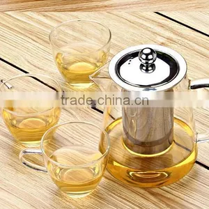 500ml Decal Glass Tea Pot With Stainless Steel Filter thumbnail-1
