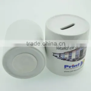 Hot Selling Good Quality Wholesale Price Blank White Sublimation Coated Printing Ceramic Piggy Bank thumbnail-3