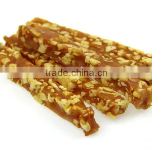 Wholesale Natural Dry Chicken and Peanut Strip Pet Dog Snack thumbnail-3