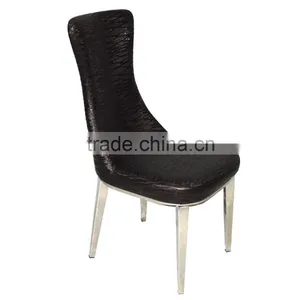 Modern Hotel Furniture Metal Chair Stainless Steel Leg thumbnail-3
