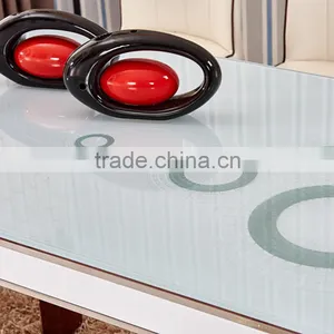 European Modern Minimalist Tempered Glass Dining Tables and Chairs Combination thumbnail-2