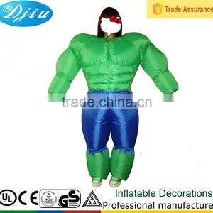 DJ-CO-115 Adult Chub Strong Man Inflatable Blow Up Color Body Halloween Costume Jumpsuit thumbnail-1