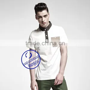 Single Jersey Men's Pocket Polo Shirt With Custom Label thumbnail-2