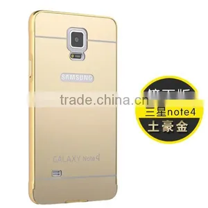 High Quality Aluminum Mirror Cell Phone Bumper Case Cover For Samsung Galaxy Note 4 thumbnail-1