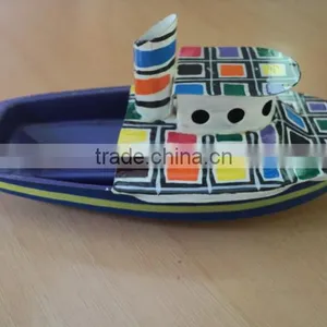 Tin Toys Boats New Handpainted Tugs Patchwork thumbnail-1
