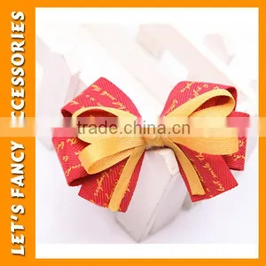 PGHD0316 2016 Fashion Hot Selling Multicolor Flower Ribbon Bow Hair Clip for Girls thumbnail-2