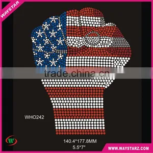 Fighting American Flag Rhinestones For Clothing thumbnail-1