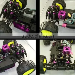 2016 New Product 1/10th Scale 2.4G HSP 94108 High Speed Off-road RC Nitro Monster Truck 4x4 thumbnail-5