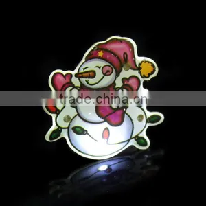 LED Glow Badge Promotional Customized Glow Led Electronic Flashing Badge thumbnail-2