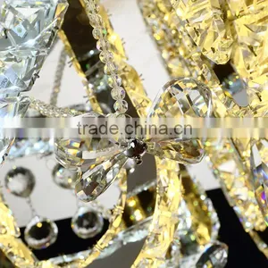 High Power First-degree K9 Crystal Ceiling Lamp 240V Luxury Crystal Chandelier thumbnail-2