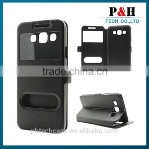 2015 Hot Selling New Style PU Leather Flip Case Cover Flip for Samsung Galaxy E7 thumbnail-5